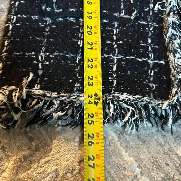 RAIN + ROSE TWEED JACKET TWO TOP EYELET CLOSURE WOMENS SIZE XL BLACK WHITE NEW - Picture 8 of 8